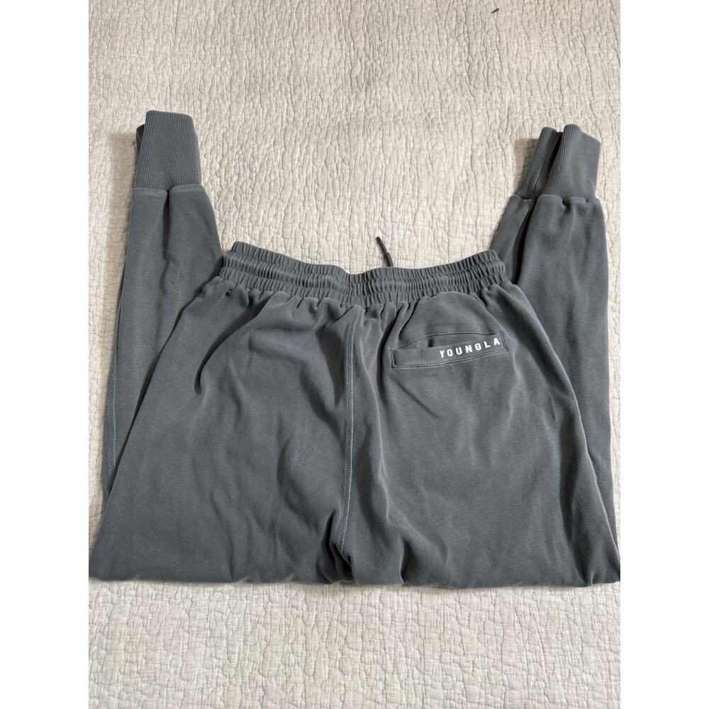 YoungLA Cloud Jogger Pants Mens LG Blue Grey Sweatpants Model 228 Gym Workout - Picture 3 of 10